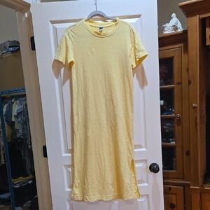 Women's Old Navy Yellow Short Sleeve Midi Dress